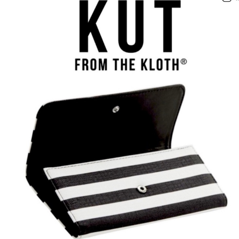 Kut from the Kloth Monochrome Striped Wallet Never Used